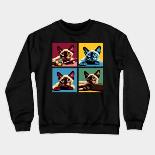 Burmese Cat Pop Art - Cute Kitties Crewneck Sweatshirt